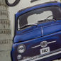 Preview: Blechschild Fiat blau 2